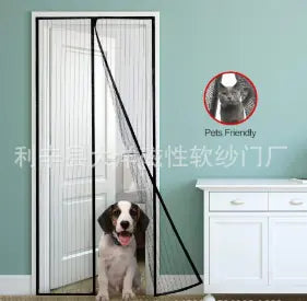 MeshMagic™ Magnetic Mosquito Door Curtain - Black (One Piece)