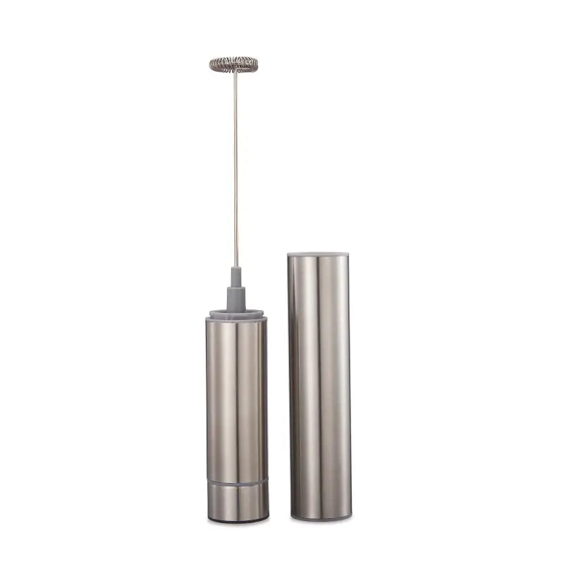 Handheld Electric Milk Frother and Mixer, Stainless Steel