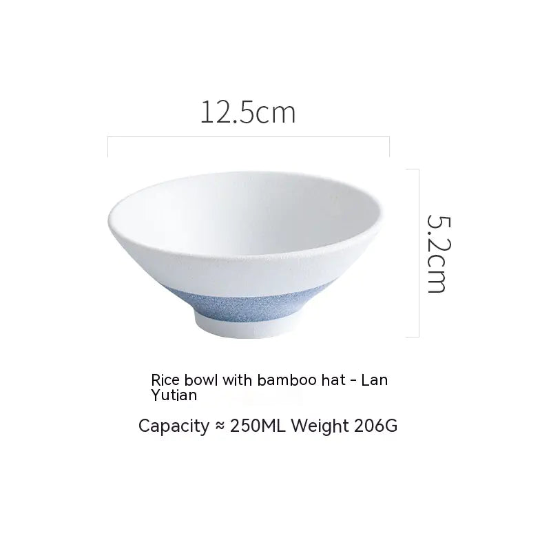 Japanese Ceramic Speaker Rice Bowl for Home Use