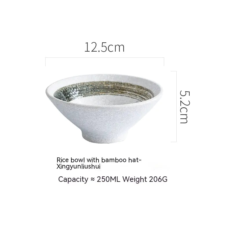 Japanese Ceramic Speaker Rice Bowl for Home Use