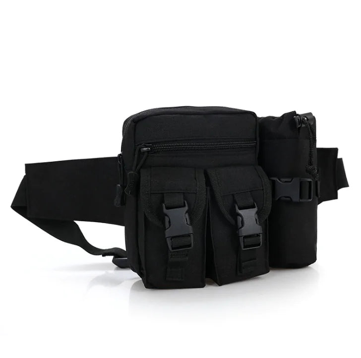 Camouflage Waist Bag with Water Bottle Holder
