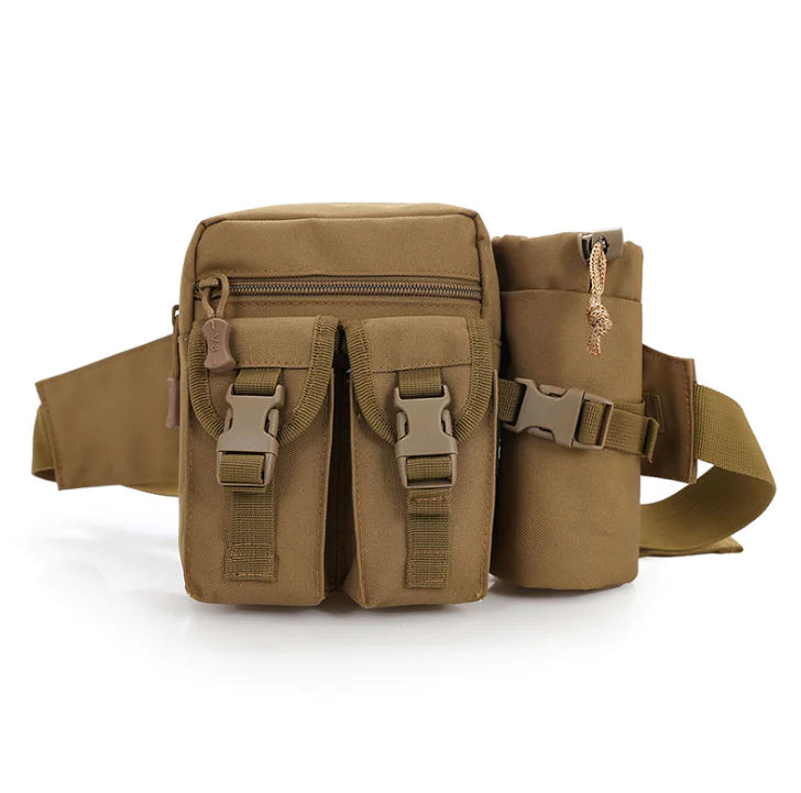 Camouflage Waist Bag with Water Bottle Holder