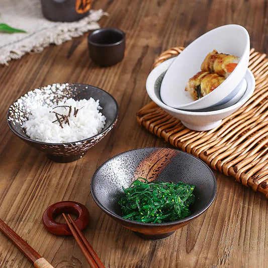 Japanese Ceramic Speaker Rice Bowl for Home Use