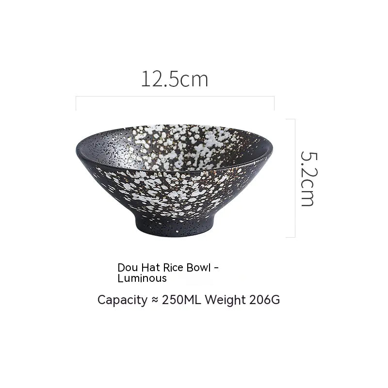 Japanese Ceramic Speaker Rice Bowl for Home Use